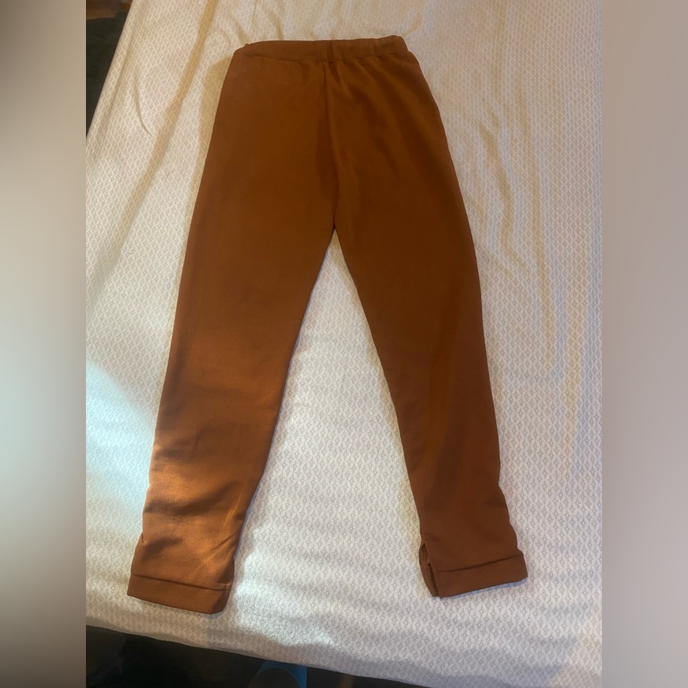 Shein slant pocket detail slit hem skinny pants